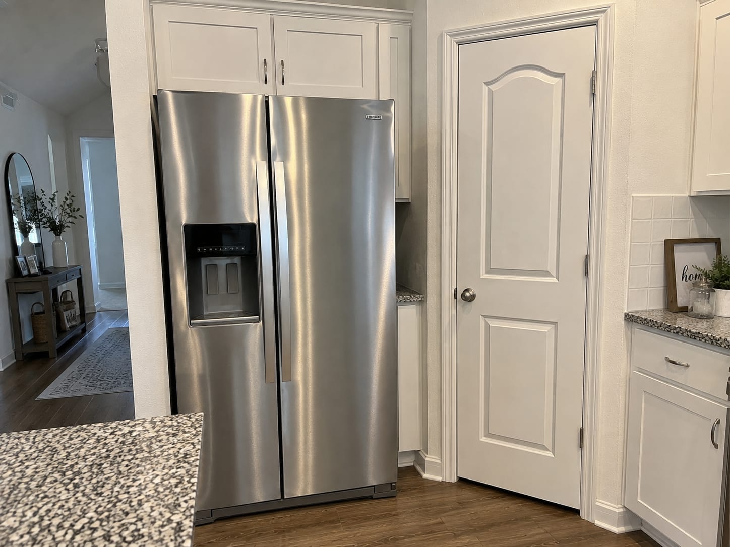 Stainless steel fridge polished streak-free